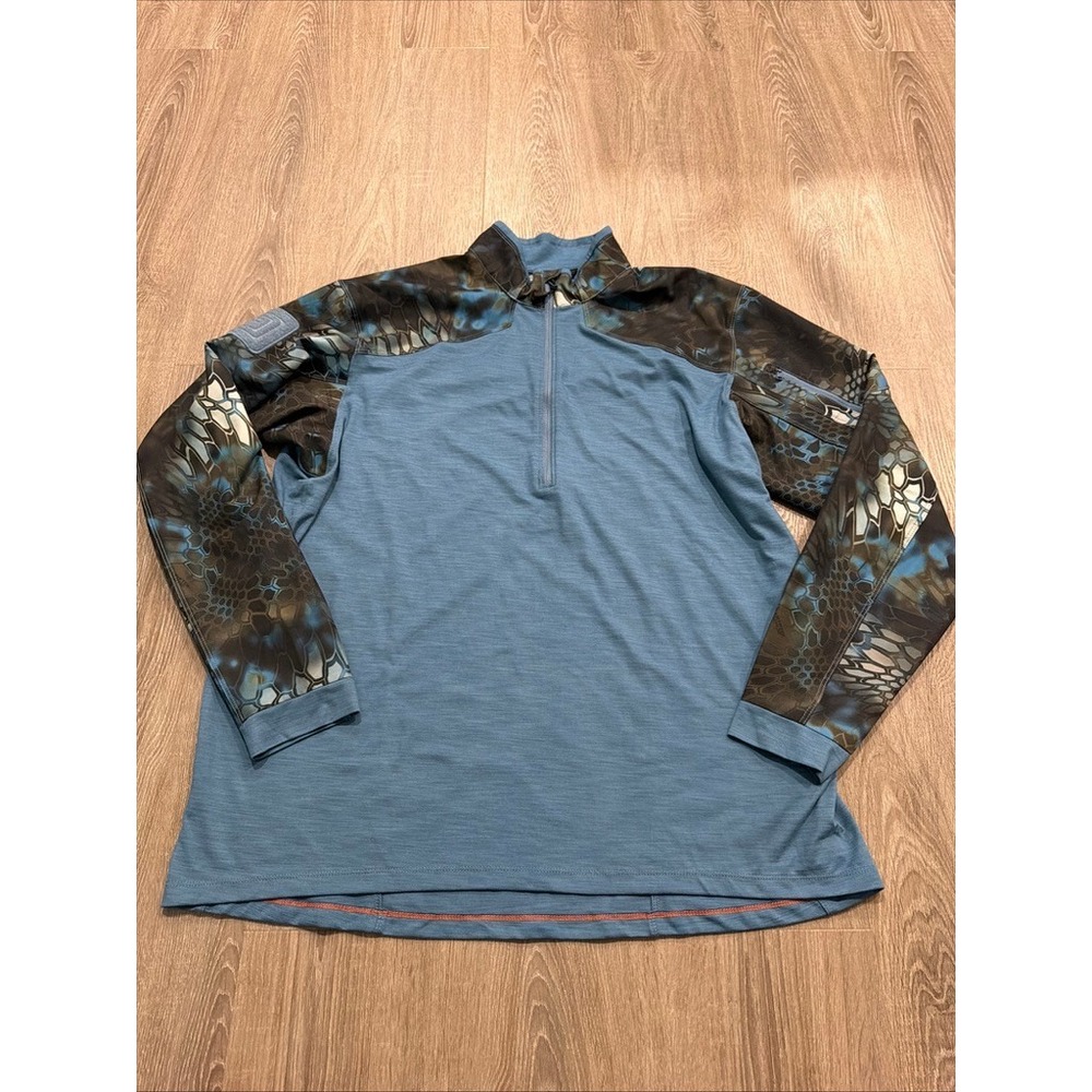 5.11 Tactical Rapid Assault Shirt XL Blue Kryptek Neptune Camo Quarter Zip 72444